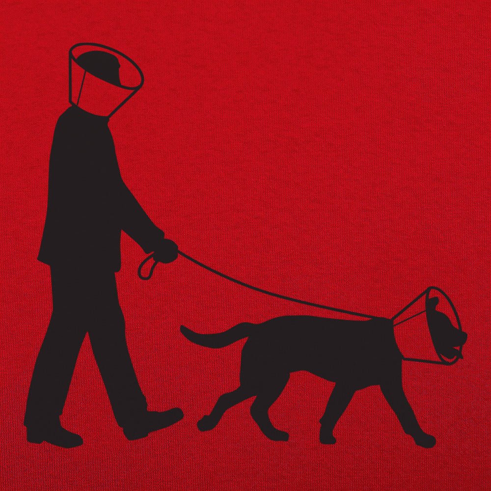 Face Cones Man and Dog Wearing Cone of Shame