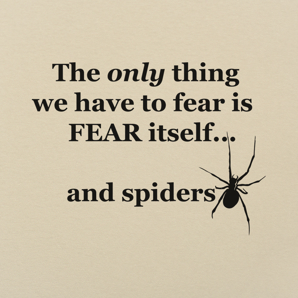 Fear And Spiders Famous Fear Itself Quote with Creepy Spider