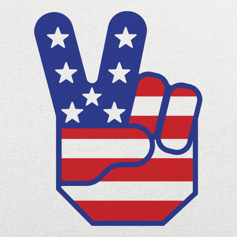 American Flag Peace Sign Hand