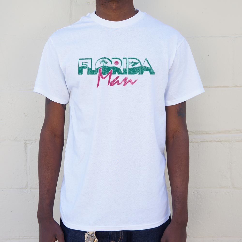 Florida Man Retro Sunset with Palm Trees