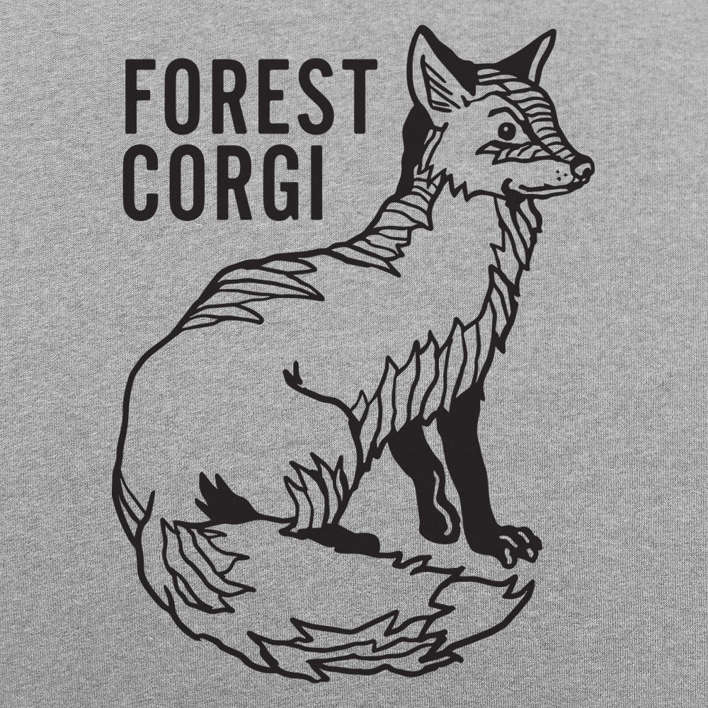 Forest Corgi Fox Illustration