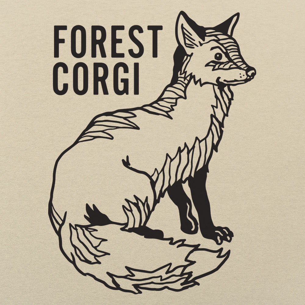 Forest Corgi Fox Illustration