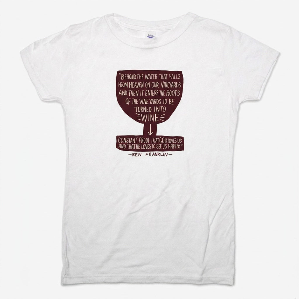 Ben Franklin Wine Quote Goblet Design