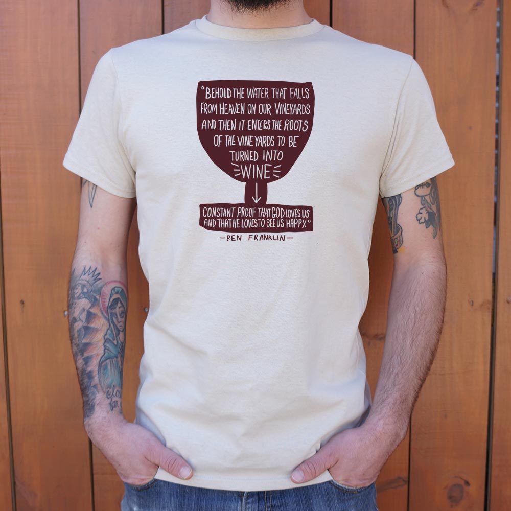 Ben Franklin Wine Quote Goblet Design