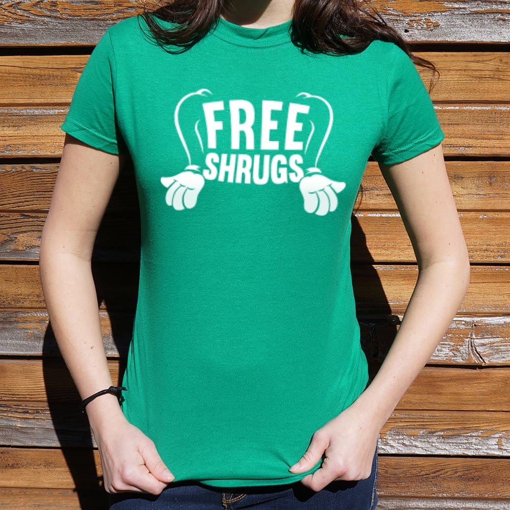 Free Shrugs Shrugging Arms Pun on Free Hugs