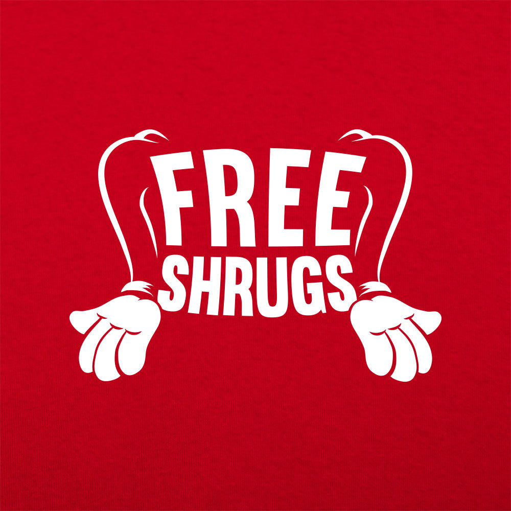 Free Shrugs Shrugging Arms Pun on Free Hugs