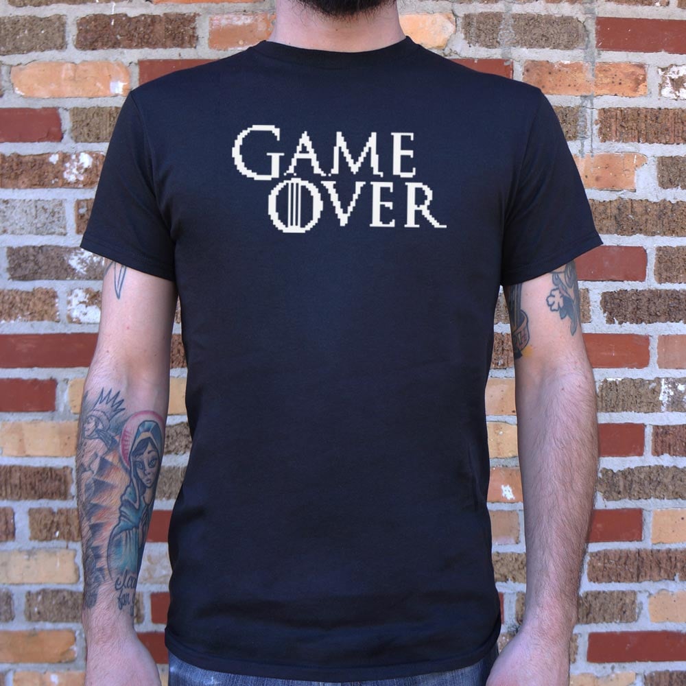 Game Over in Pixelated Fantasy Font