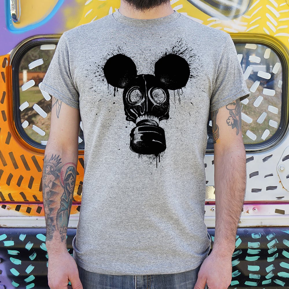 Gas Mousk Cartoon Mouse Wearing a Gas Mask