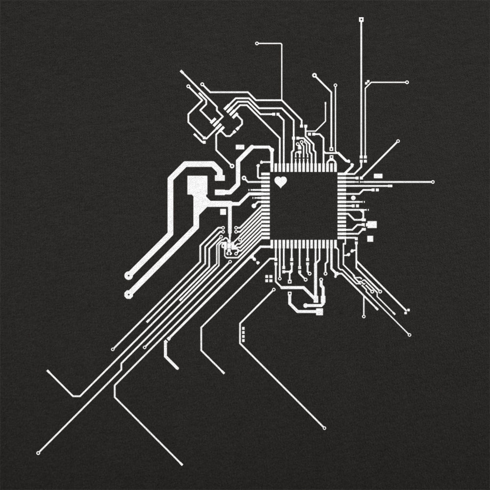Geek At Heart Circuit Board with Heart Chip
