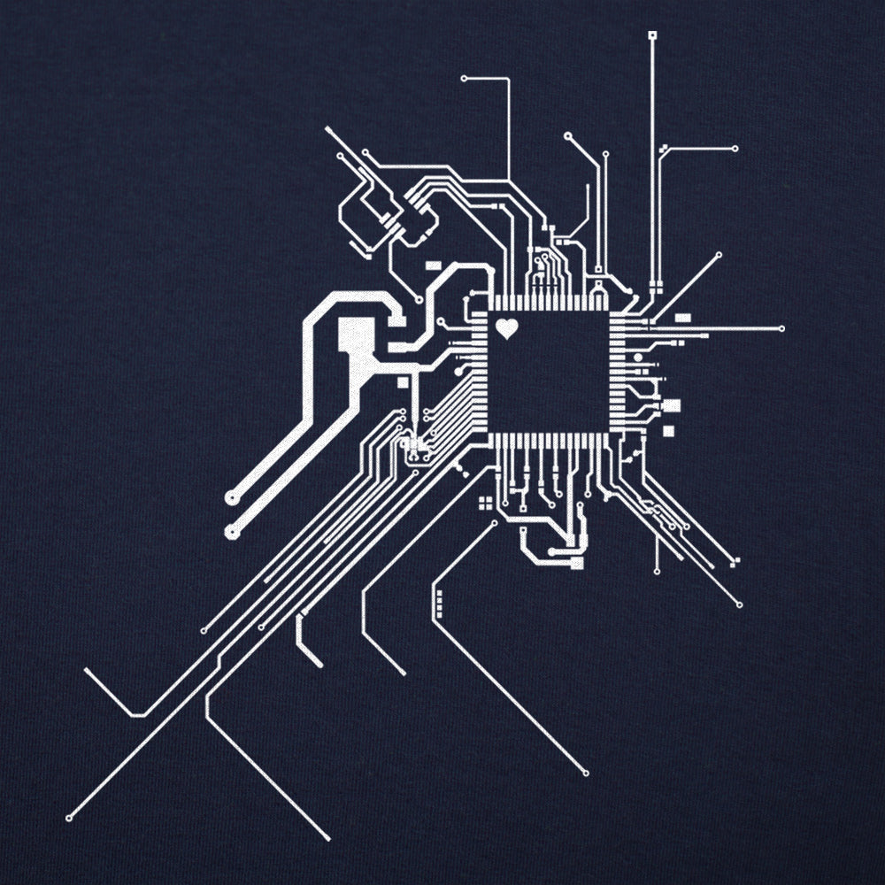 Geek At Heart Circuit Board with Heart Chip