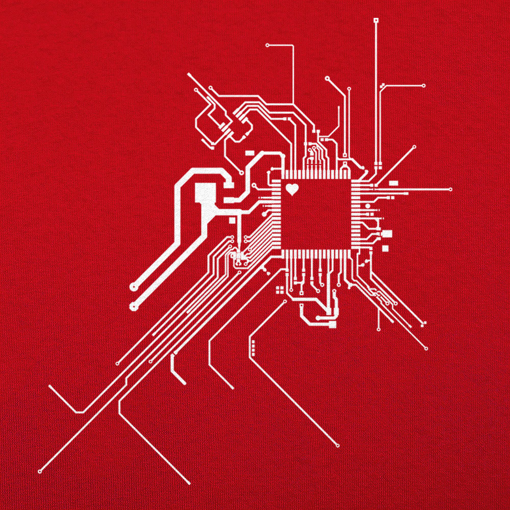 Geek At Heart Circuit Board with Heart Chip