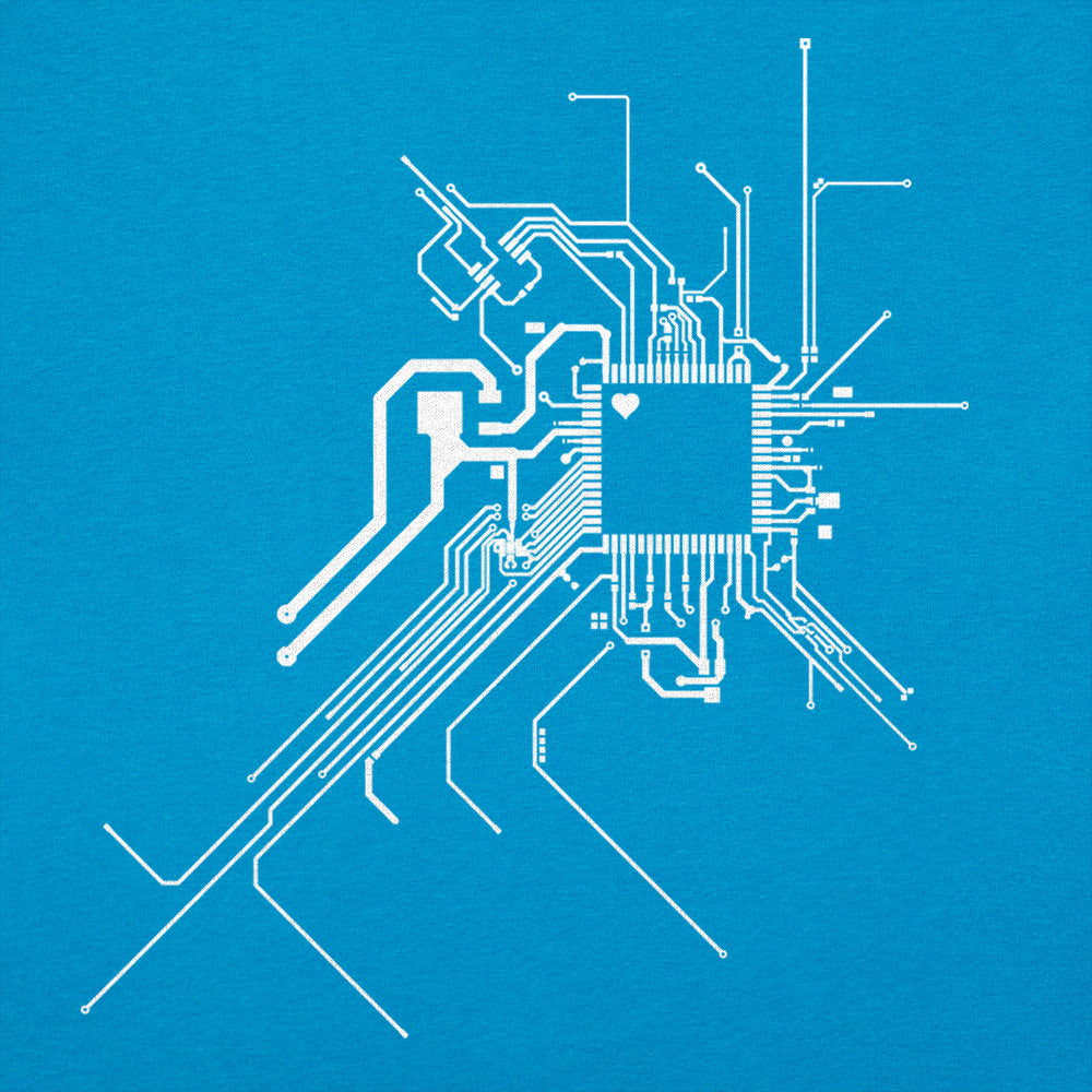 Geek At Heart Circuit Board with Heart Chip