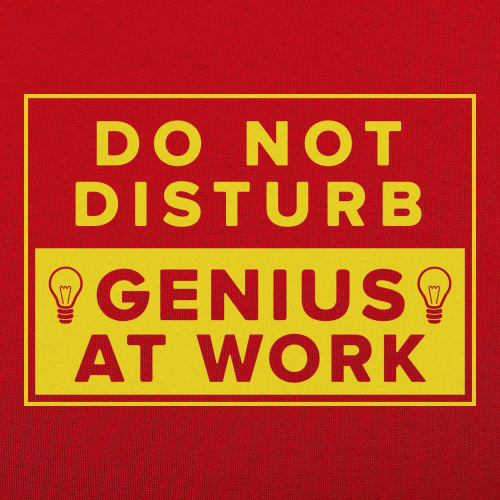 Genius At Work Do Not Disturb Warning Sign