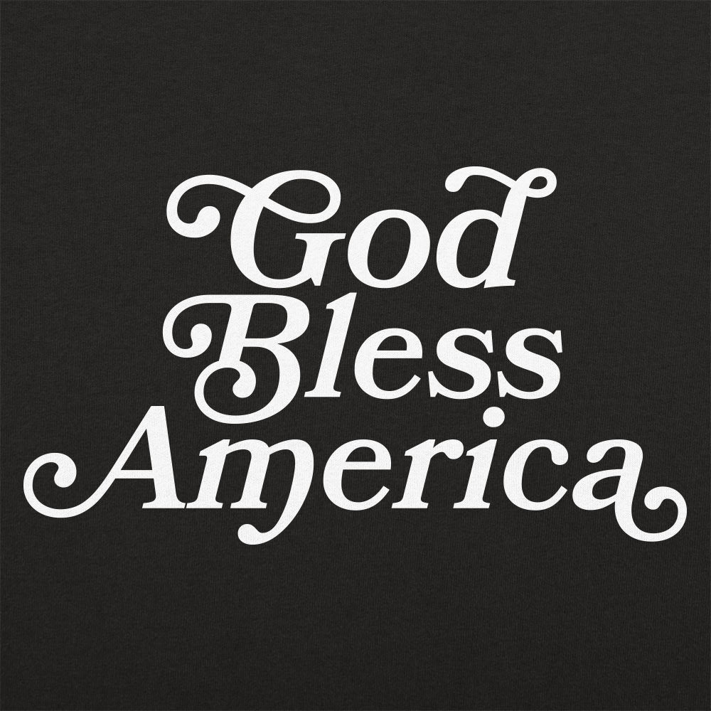 God Bless America Patriotic Script Typography
