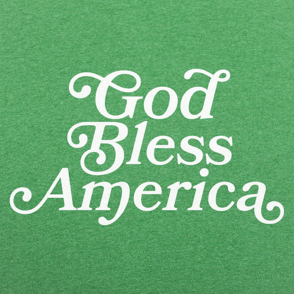 God Bless America Patriotic Script Typography