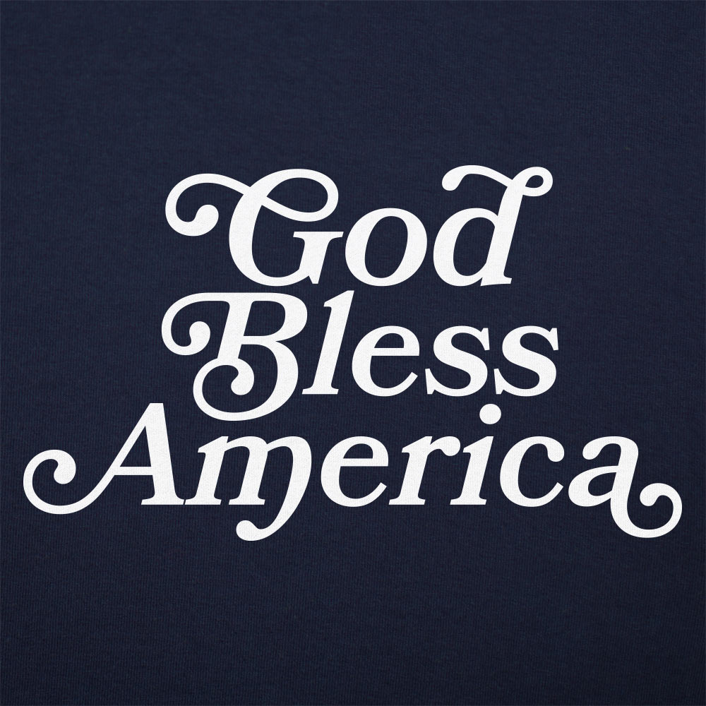 God Bless America Patriotic Script Typography