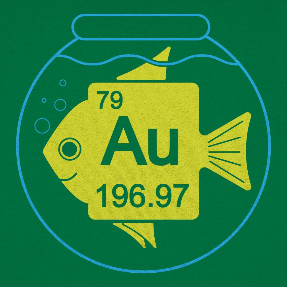 Goldfish Periodic Element Gold Au Fish Bowl