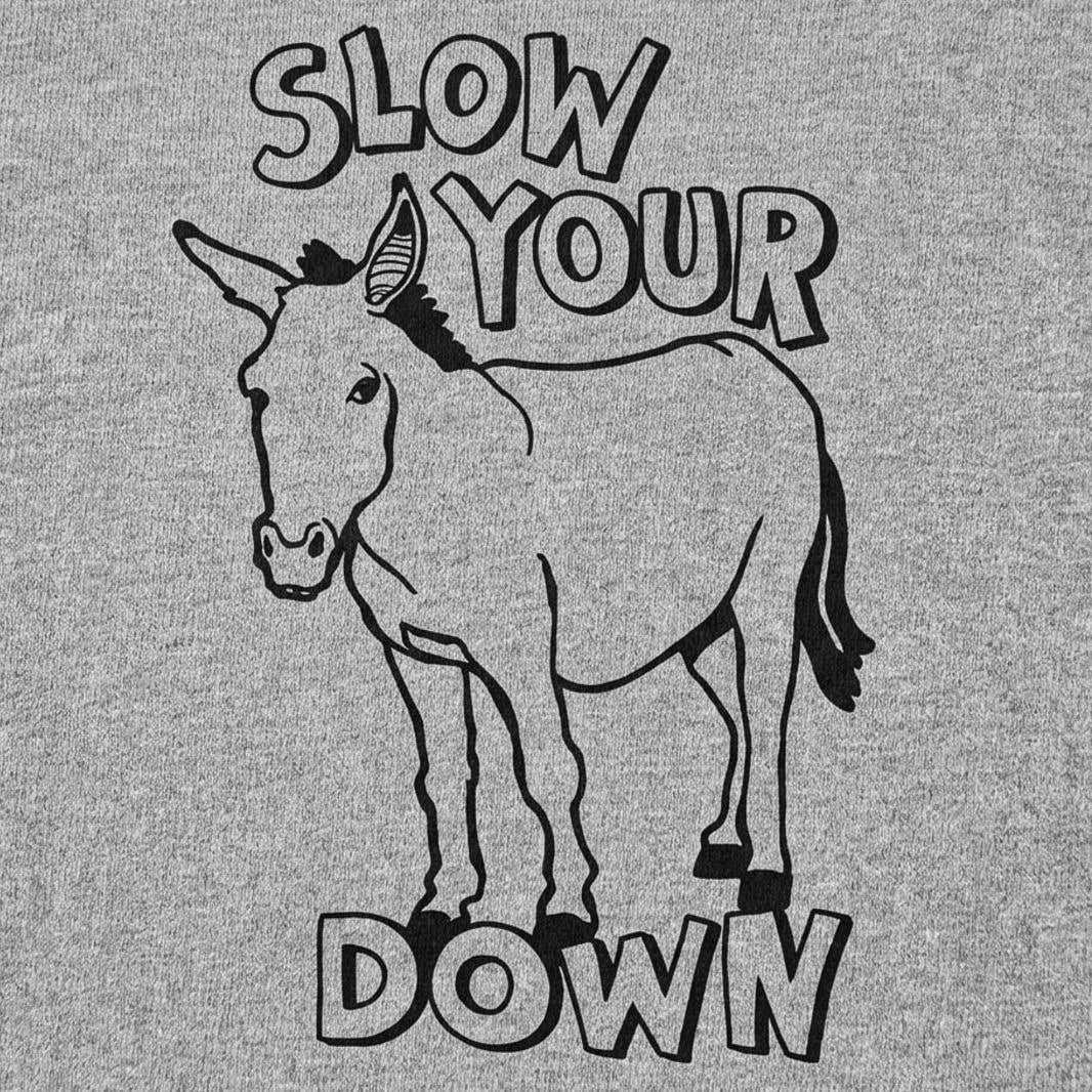 Slow Your Ass Down Donkey Pun Design