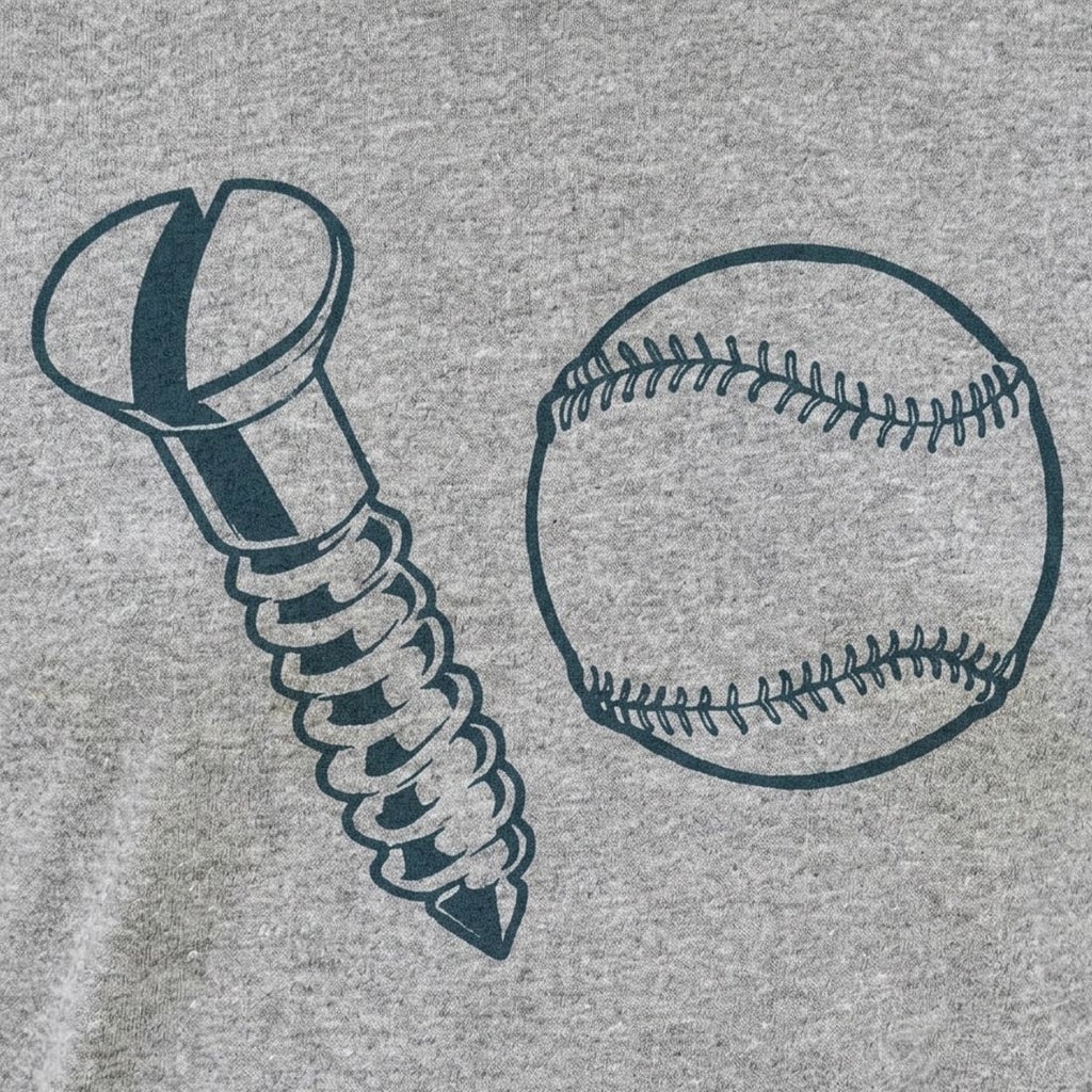 Screw Ball Pun with Screw and Baseball