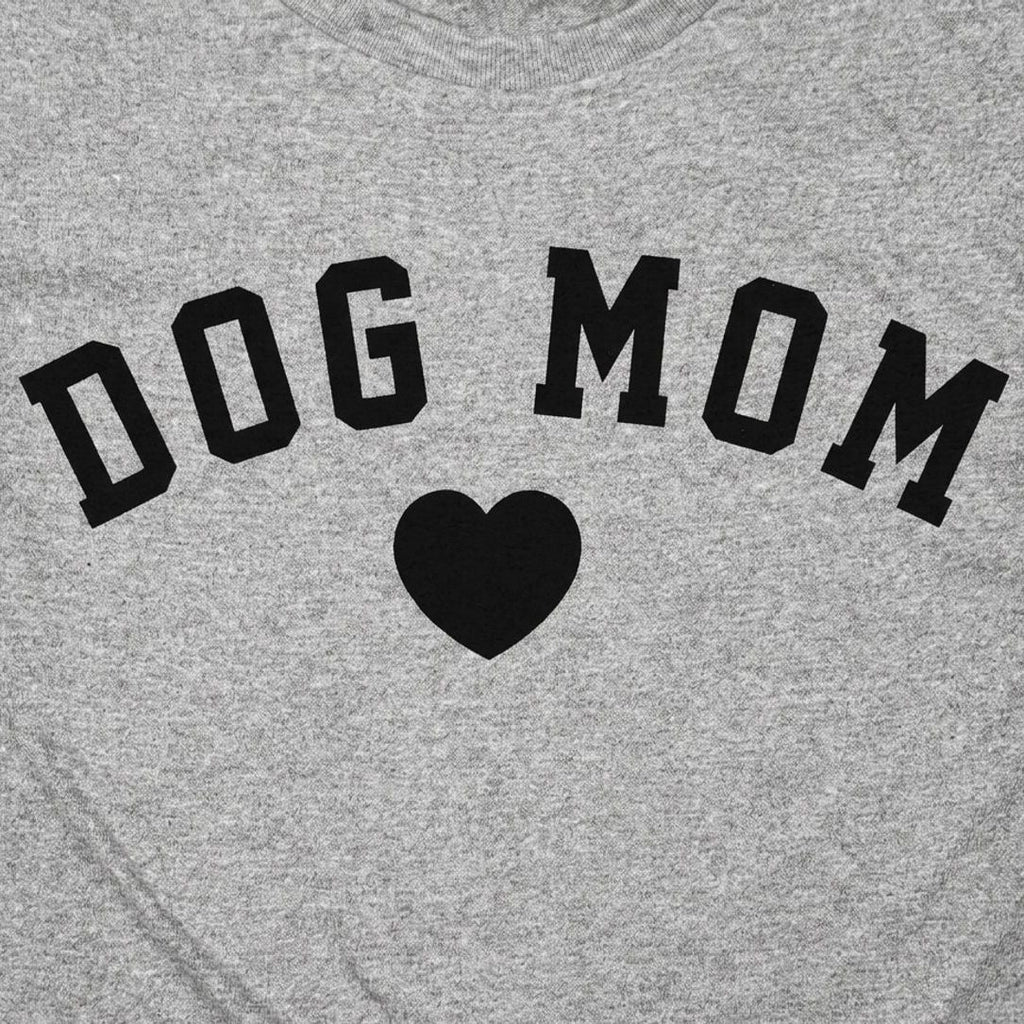 Dog Mom with Heart Varsity Text