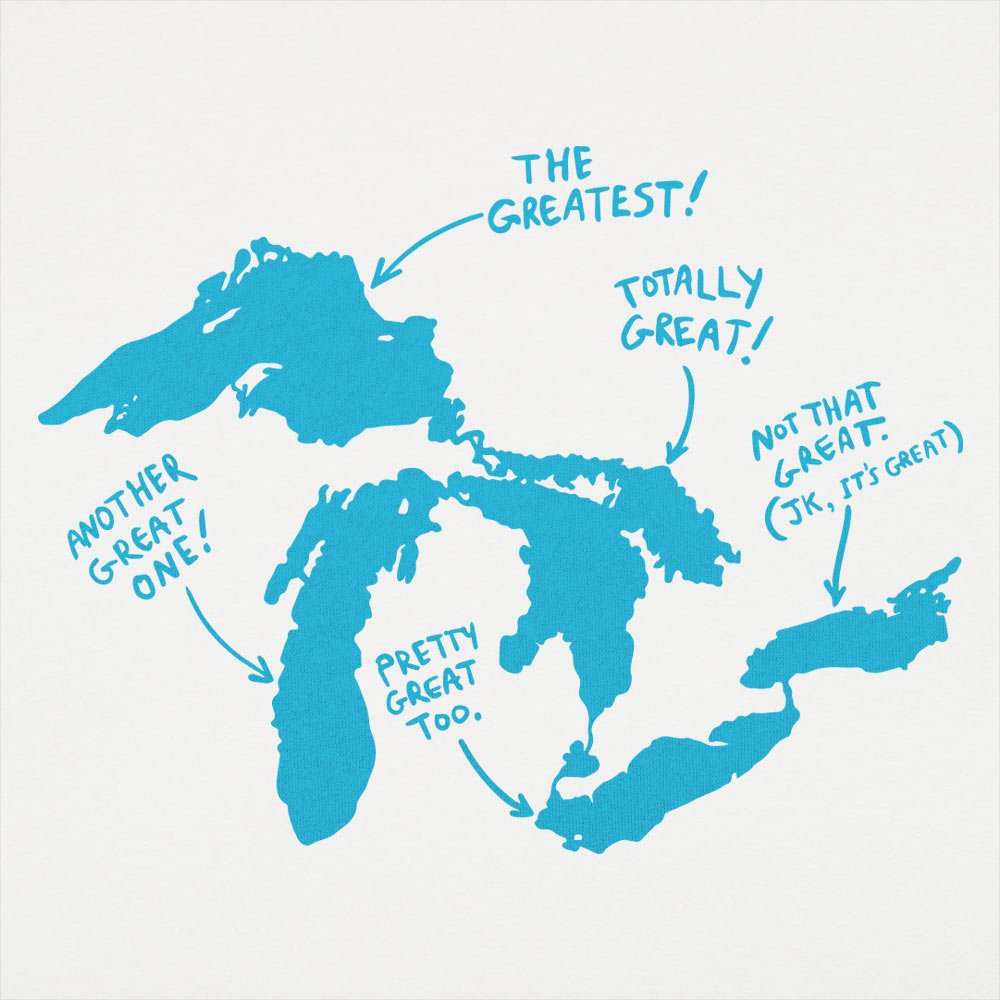 Great Lakes Map Ranked from Greatest to Pretty Great