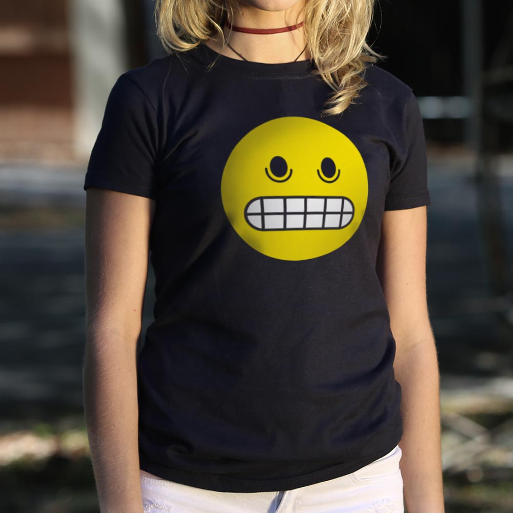 Grimacing Face Yellow Emoji with Clenched Teeth