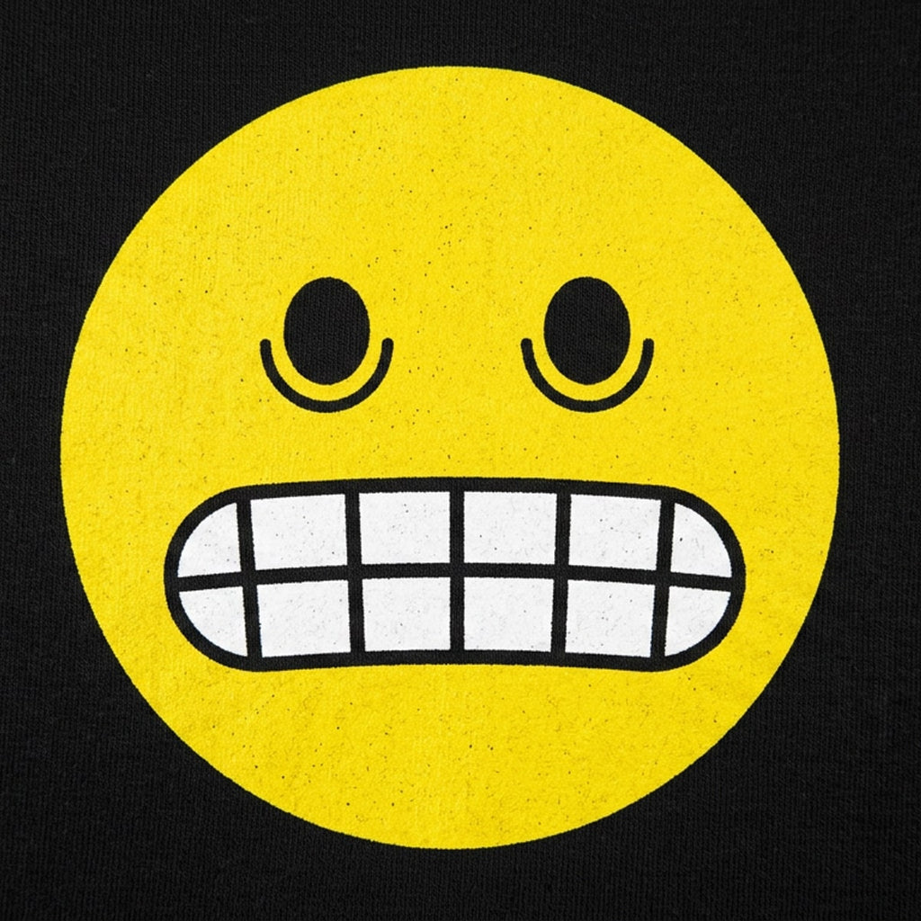 Grimacing Face Yellow Emoji with Clenched Teeth