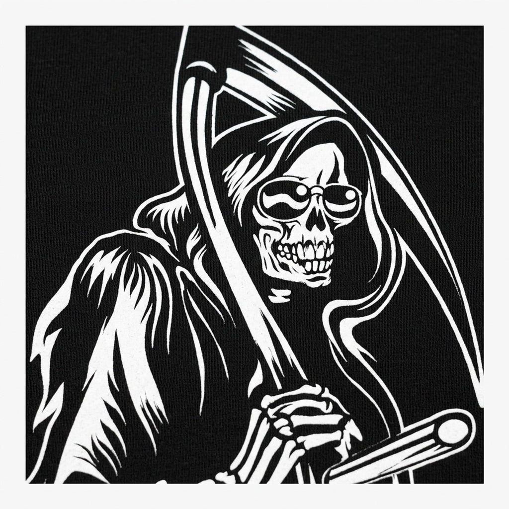 Grin Of The Reaper Grim Reaper Skull with Scythe