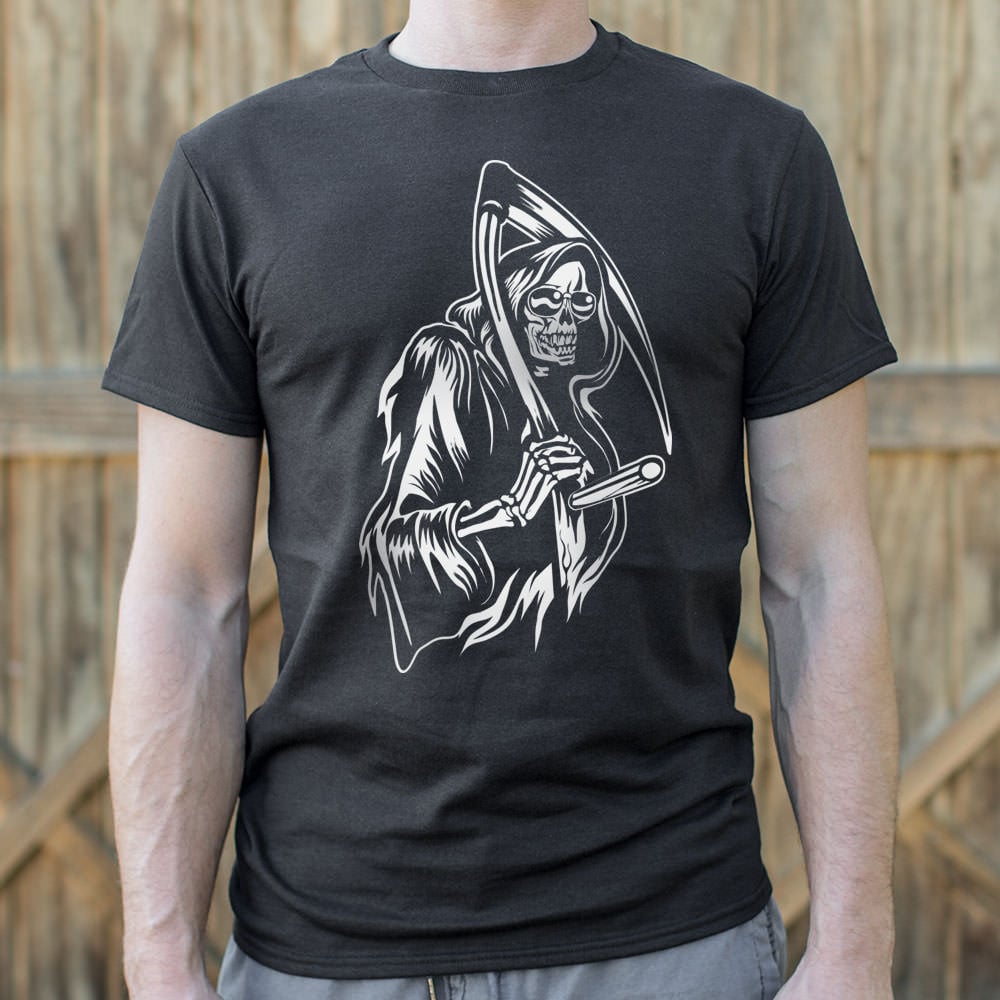 Grin Of The Reaper Grim Reaper Skull with Scythe