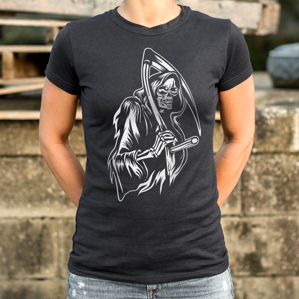 Grin Of The Reaper Grim Reaper Skull with Scythe