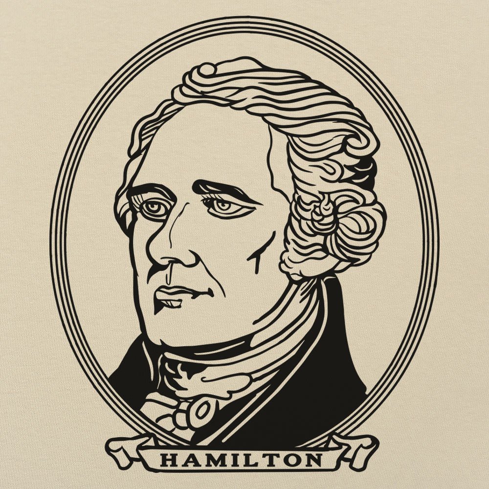 Alexander Hamilton Portrait on Dollar Bill Style Design