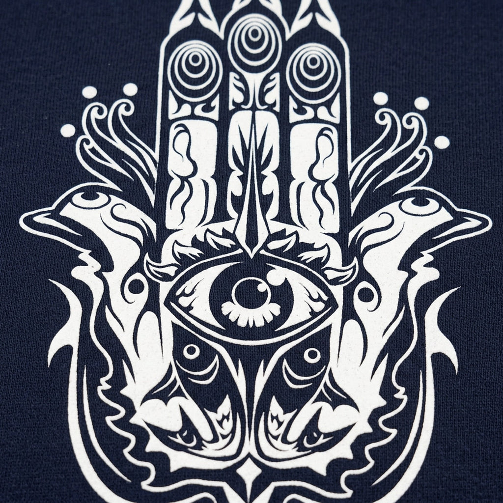 Hamsa Hand with Protective Evil Eye Symbol