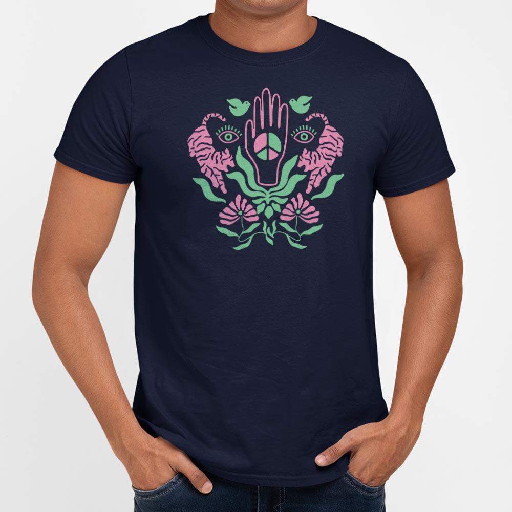 Hand of Peace with Peace Sign Graphic