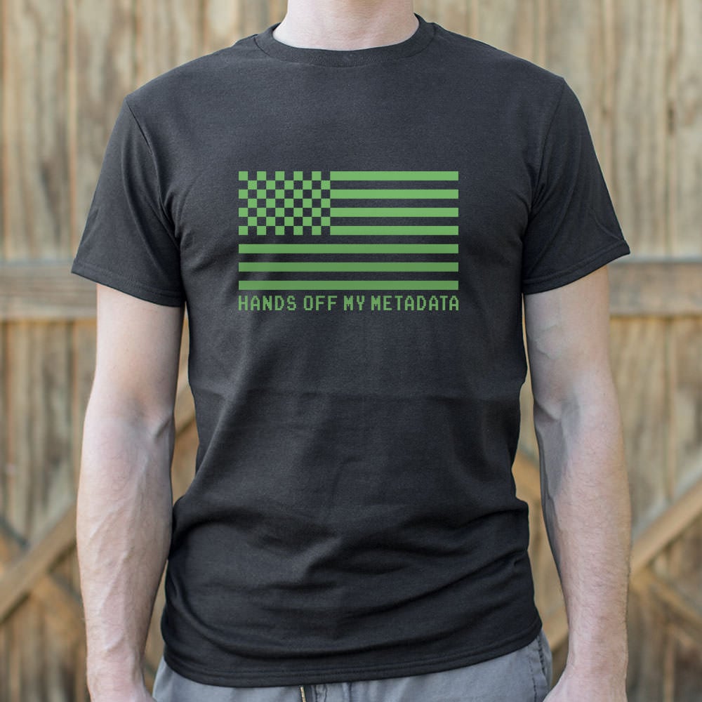 Hands Off My Metadata Digital American Flag