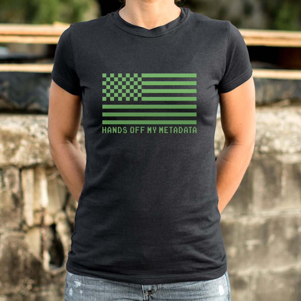 Hands Off My Metadata Digital American Flag