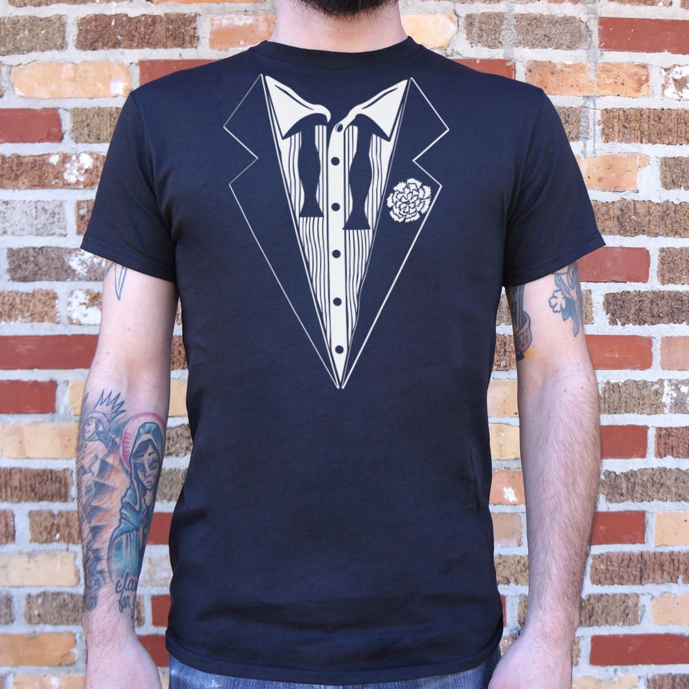 Hangover Tuxedo Crooked Bow Tie Costume Print