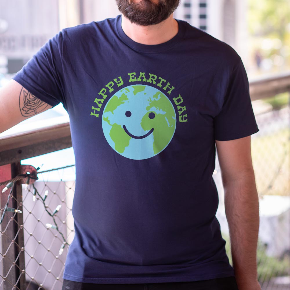 Happy Earth Day Smiling Planet Earth