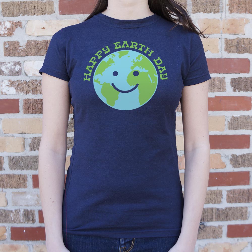 Happy Earth Day Smiling Planet Earth