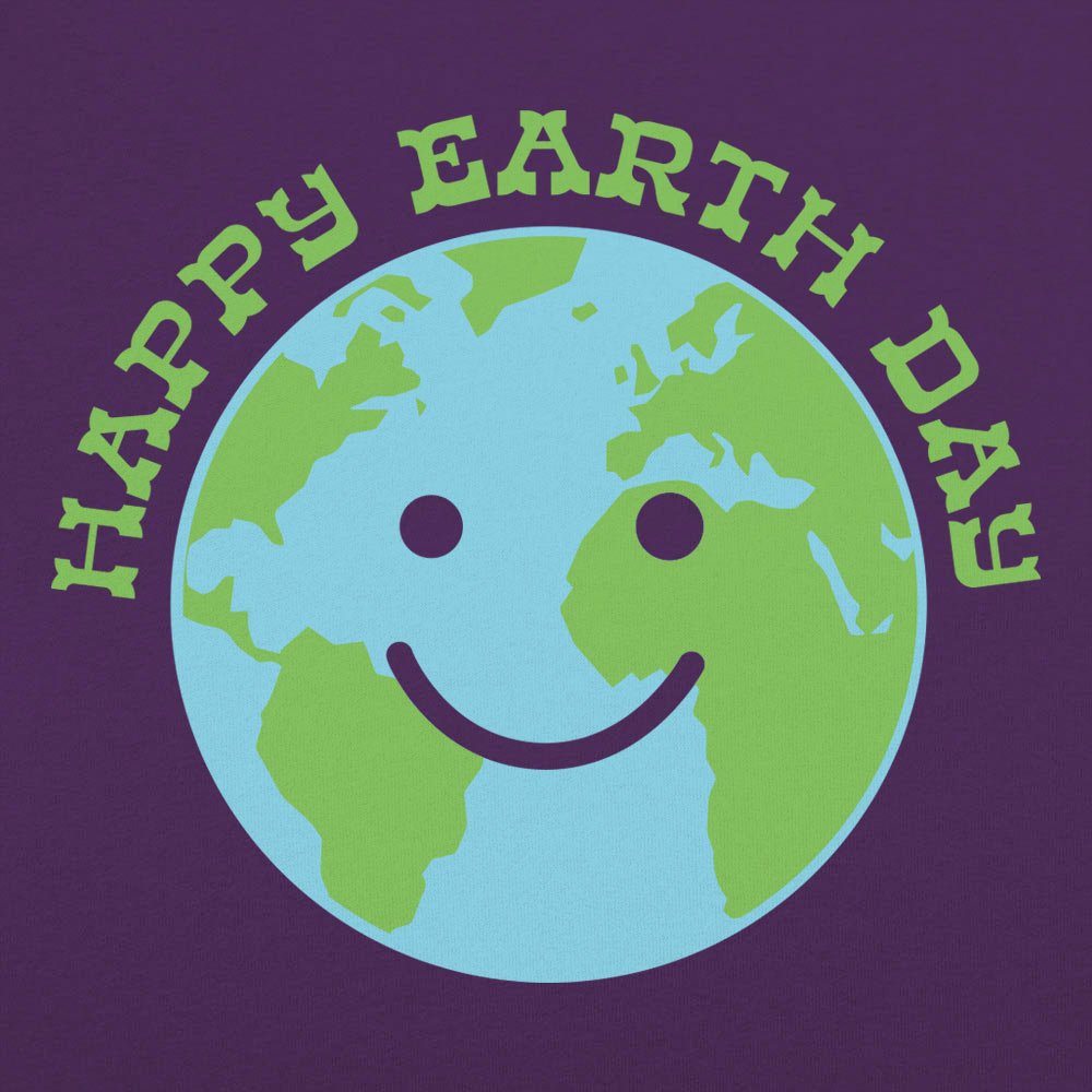 Happy Earth Day Smiling Planet Earth