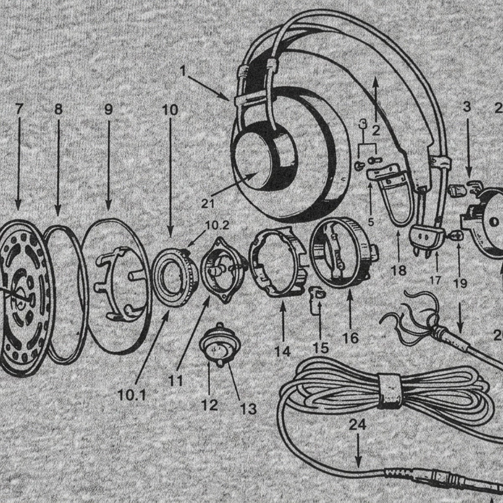 Headphone Anatomy Exploded Parts Diagram