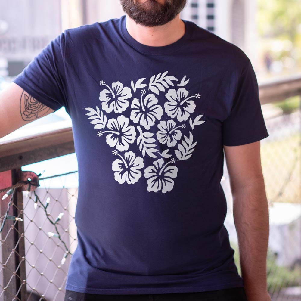 Hibiscus Floral Hawaiian Print Pattern