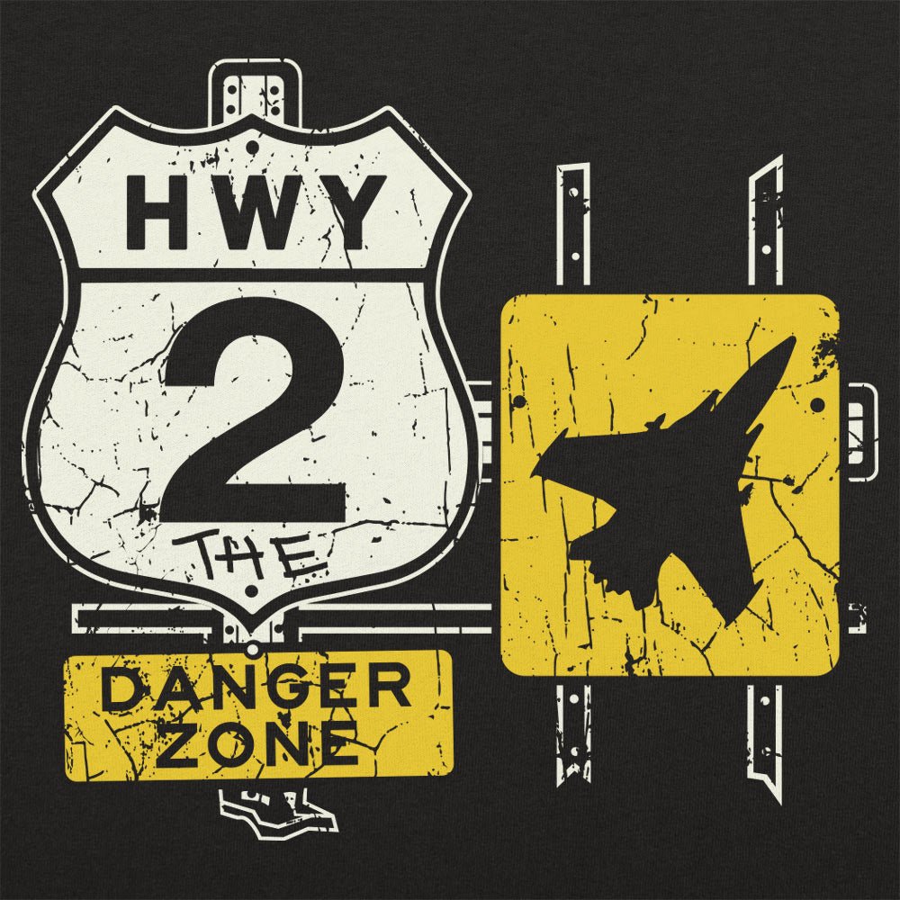 Highway 2 Danger Zone Fighter Jet Road Sign
