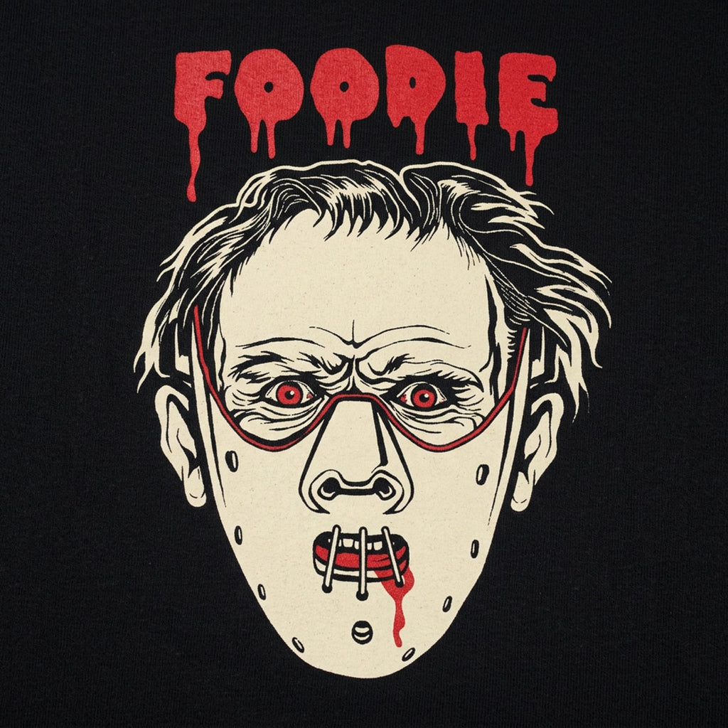 Horror Foodie Muzzled Cannibal in Restraint Mask