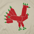Hot Sauce Rooster Made of Sriracha Bottles