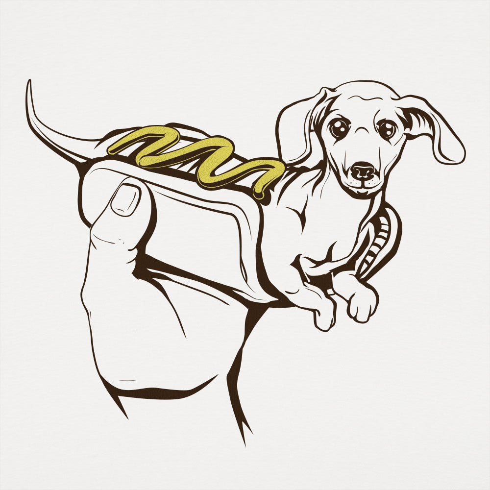 Hot Dog Dog Dachshund in a Bun