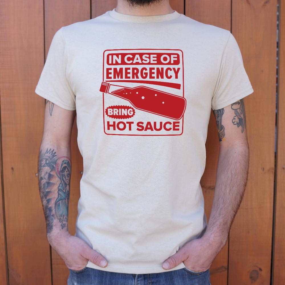 Hot Sauce Emergency Bottle Safety Sign Parody