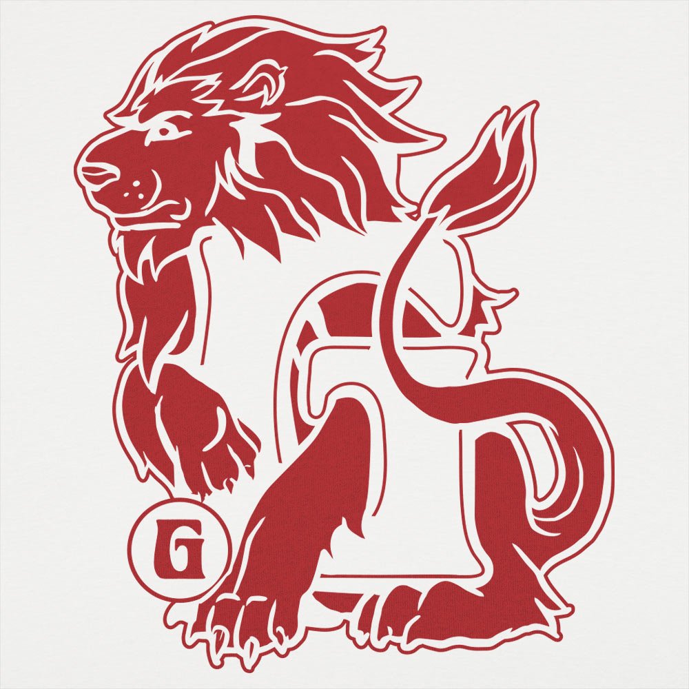 House Of Lion Red Lion Crest Emblem