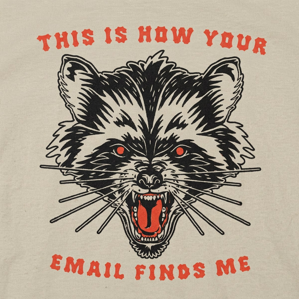 This Is How Your Email Finds Me Snarling Raccoon