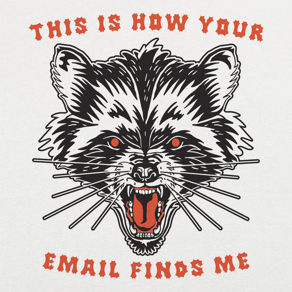 This Is How Your Email Finds Me Snarling Raccoon