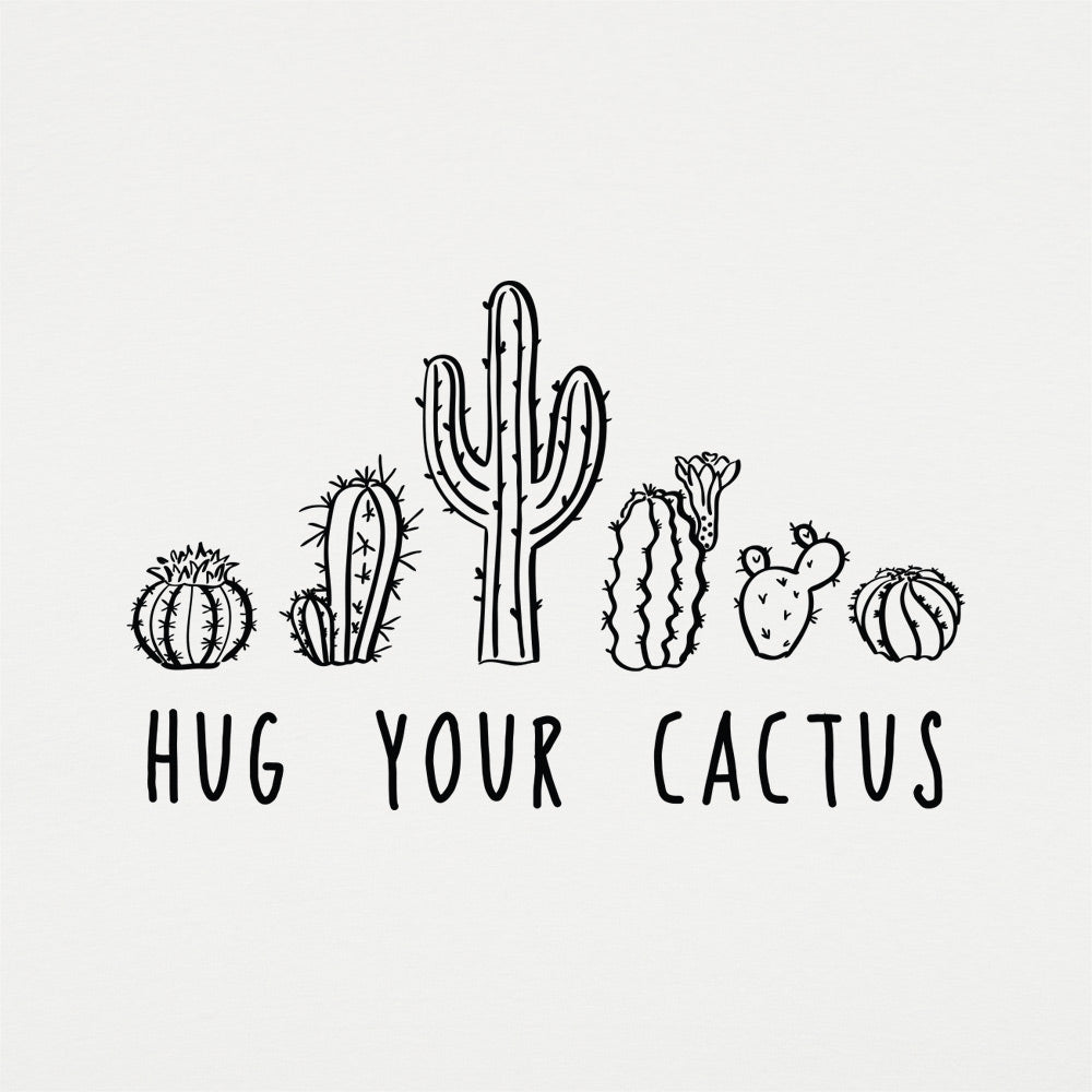 Hug Your Cactus with Cute Illustration